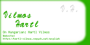 vilmos hartl business card